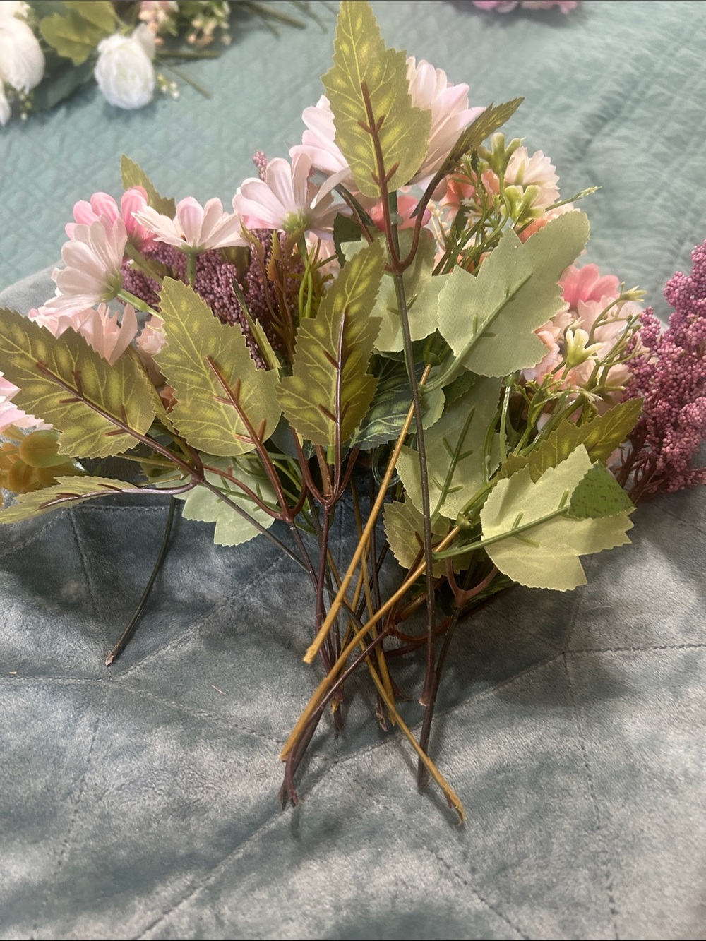 Pink Artificial Floral Bouquet Home Accent - Picture 2 of 2